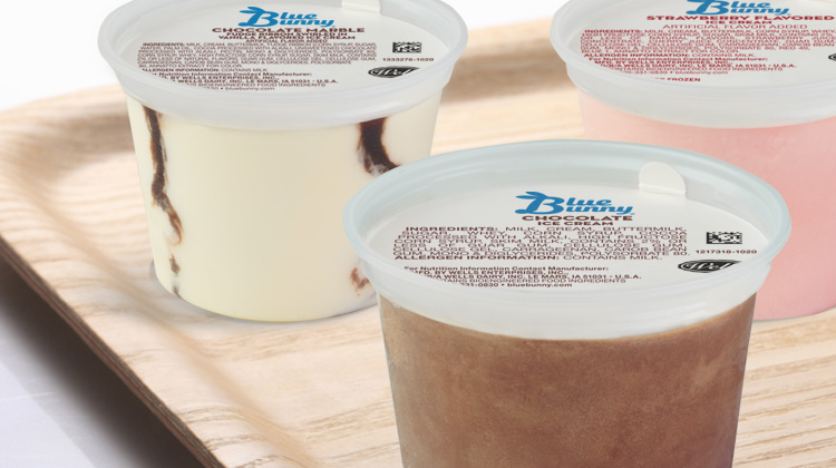 Chocolate, Strawberry, and Vanilla with Chocolate Stripe Plastic Cups